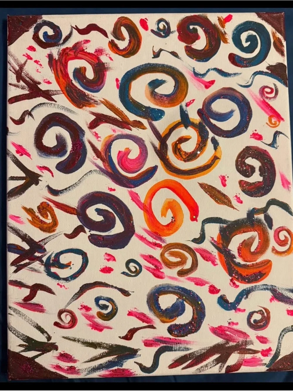 Abstract Swirl Canvas Wall Art in Multicolor by